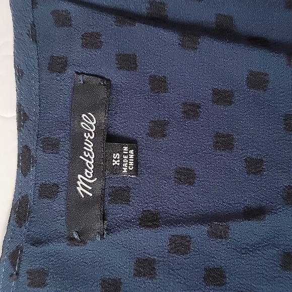 MADEWELL Wrap front dress in brushstroke/ XS. - Picture 3 of 10